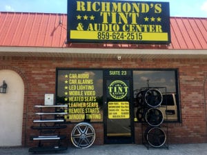 Richmond's Tint and Audio Center Show Room